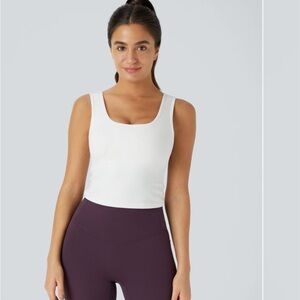 U Neck Backless Crossover Barre Ballet Dance Tank